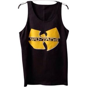 Wu-Tang Clan Classic Logo Tank Top Black & Yellow Size Large 100% Cotton